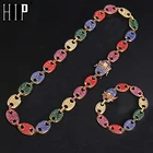 Цепочка для мужчин, в стиле хип-хоп, разные цвета, стразы из сплава