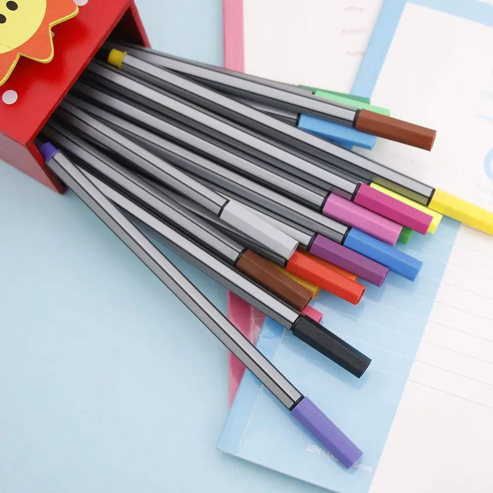 24 Цвета 0 4 мм тонкий наконечник художественный маркер для белой доски тончайший