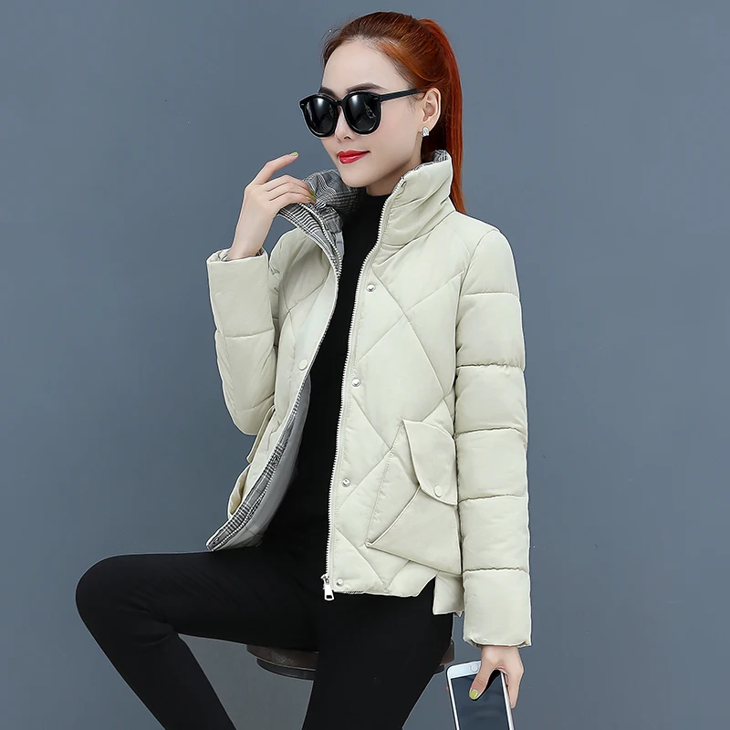 Новинка короткий топ большого размера Женское зимнее хлопковое пальто с