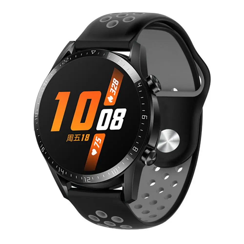 Для huawei Watch GT2 46 мм Замена спортивные силиконовые часы наручные умные часы с ремнем браслет аксессуары 22 мм для GT 2#921