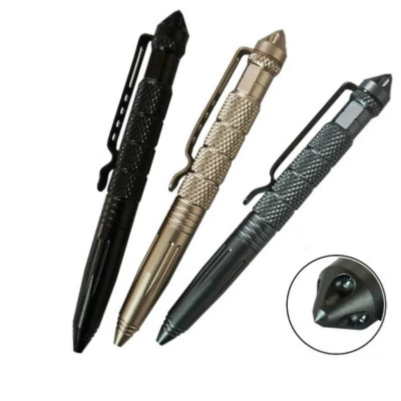 

Тактическая ручка для самообороны, многофункциональная авиационная алюминиевая противоскользящая портативная ручка для самообороны, инс...