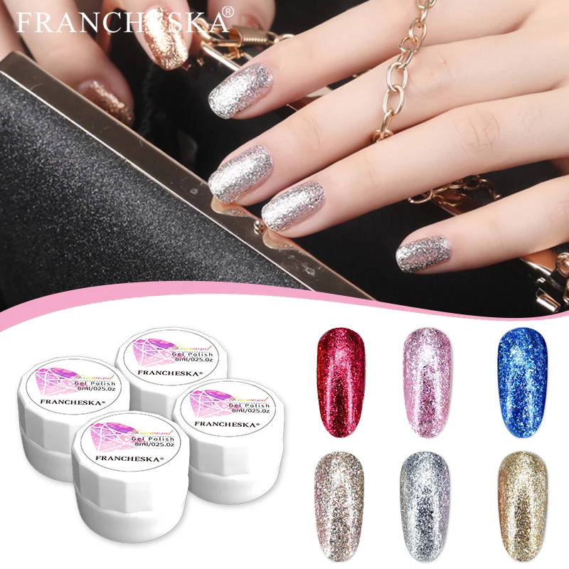 Блестящий Платиновый гель для ногтей франшиза lak nagels spulletjes oje vernis
