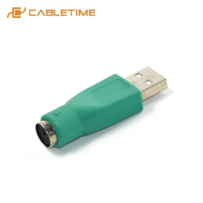 Кабель отправить один шт USB/PS2 USB2.0 a-тип штекер для 6 Pin Mini DIN Jack PS2 разъем для USB клавиатуры переходник для мыши C237