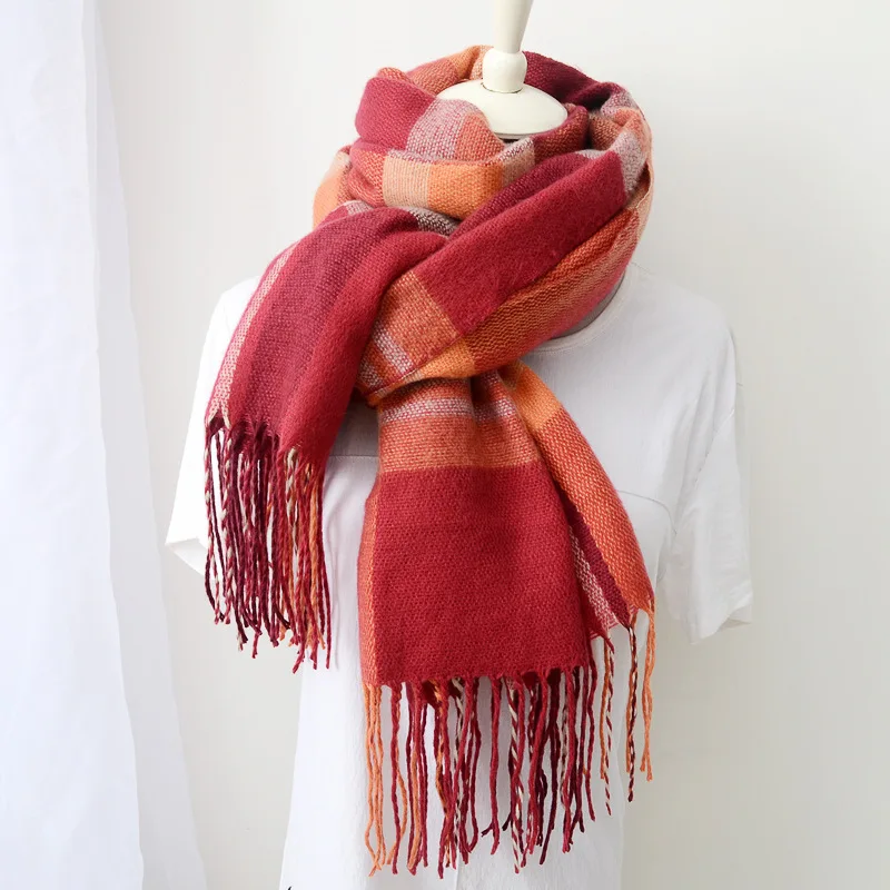 Американский импортный плед имитация кашемира шарф Корейская версия осени и