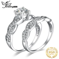 jewelrypalace 1 5ct infinity wedding band engagement ring set cubic zirconia sumulated diamond love knot promise ring for women
