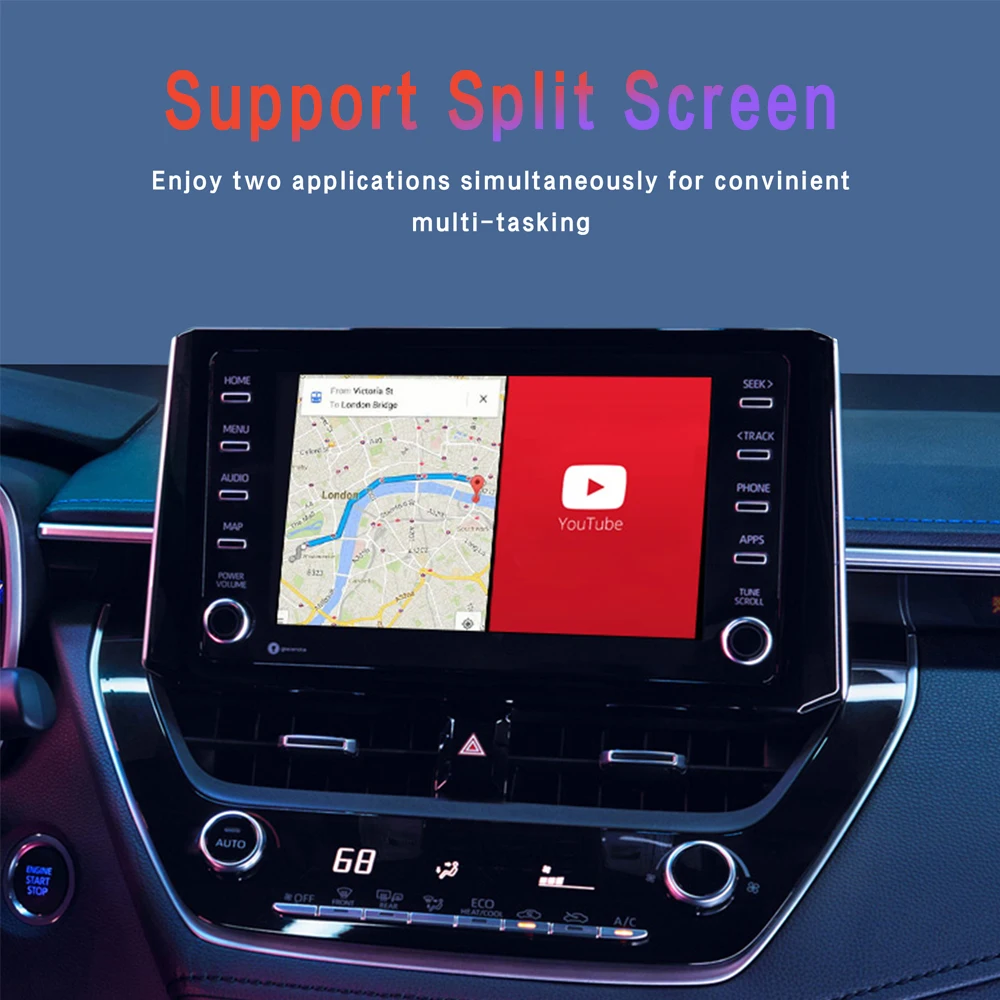 Carplay UX999 мини беспроводной Qualcomm 4 + 64G Автомобильный мультимедийный плеер для Benz Audi