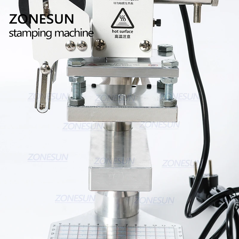 ZONESUN ручная Бронзирующая машина для горячего тиснения фольгой с рабочим столом