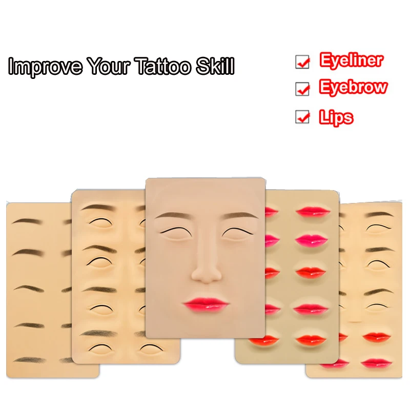 3D Силиконовая тренировочная кожа для татуировок искусственный макияж