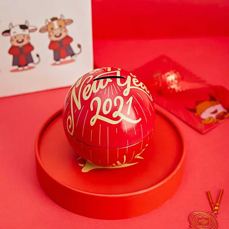 Копилка с красным шариком коробка для коллекционирования монет банка денег