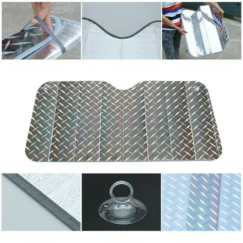 

1Pcs Foldable Laser Sunscreen Sun Block Car Windshield Visor Cover Protector Sunshade