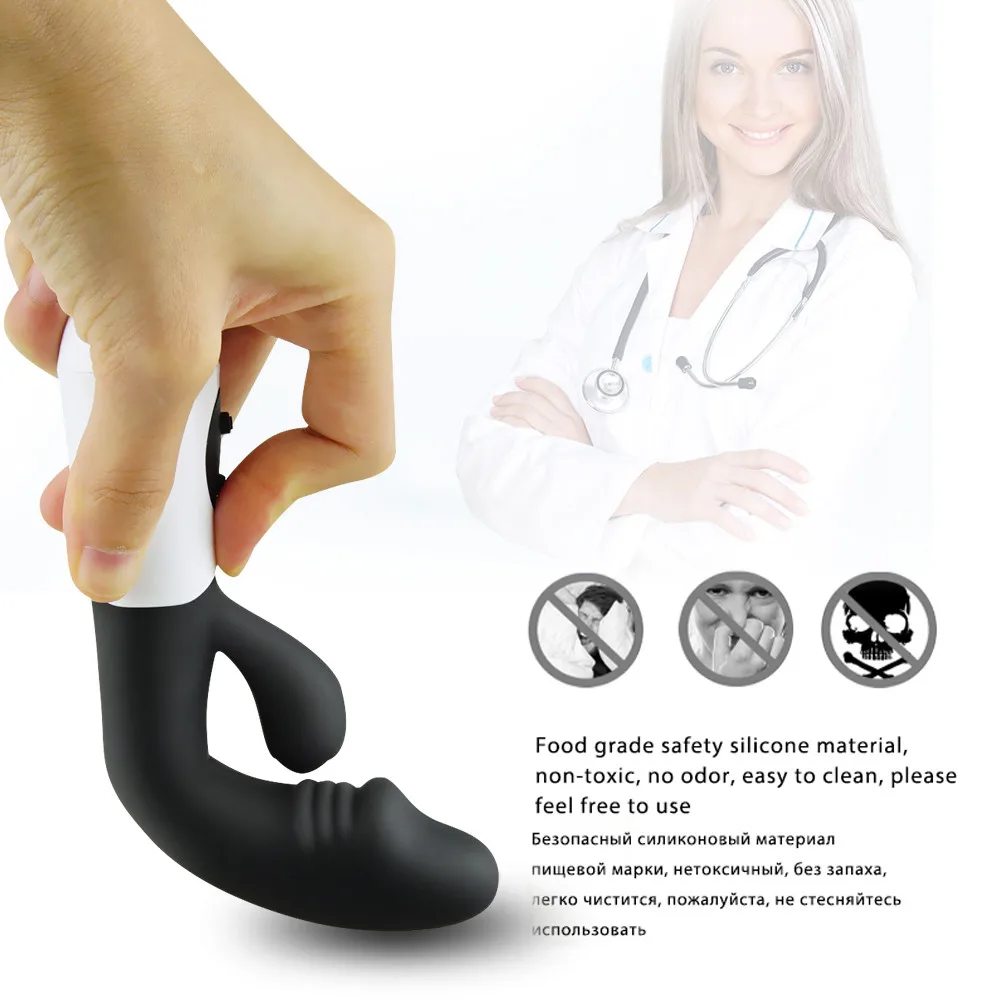 G Spot Dildo Rabbit Vibrator for Women 10 speeds Vagina Clitoris stimulator Dual Vibration Sex Toy adult sex products | Красота и