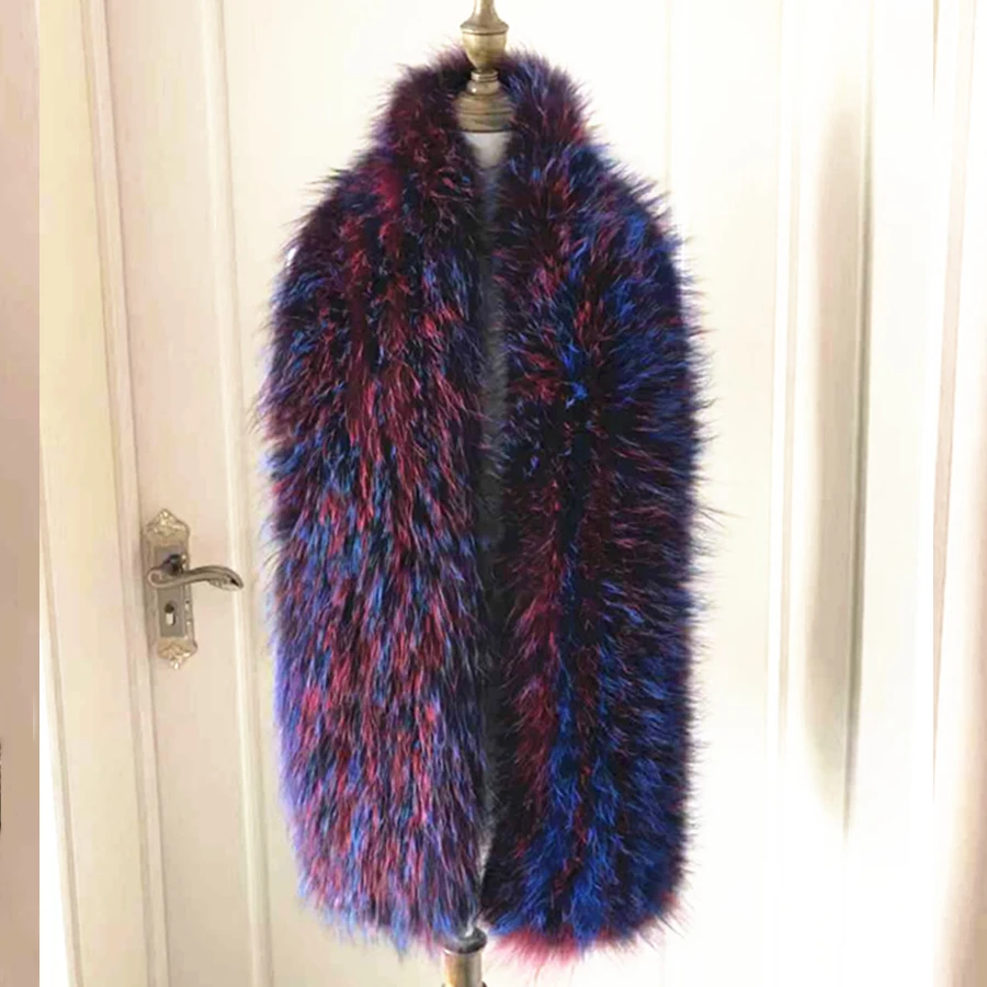 

Fur Scarf Real Fox Fur Scarves Women Fur-Collar Good-Quality Fur Neckerchief Wholesale170cm 5-Colors