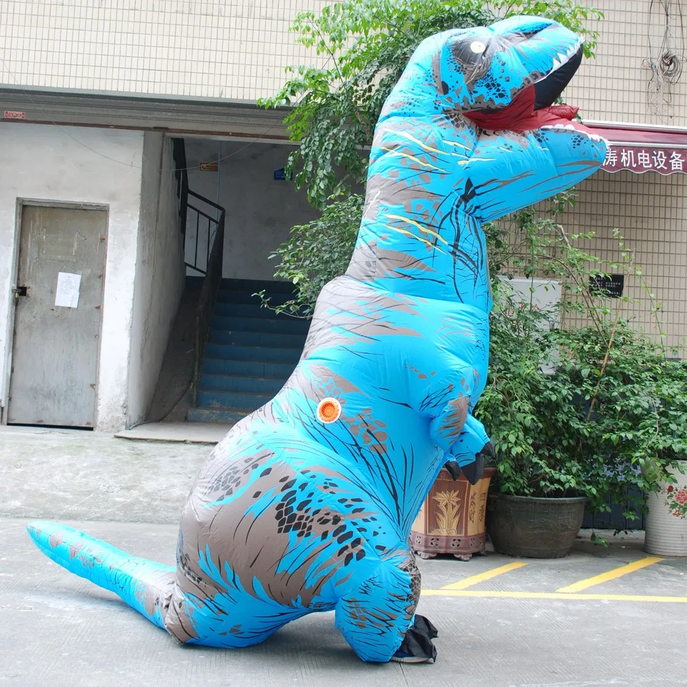 Adult Anime Cosplay T-REX Inflatable Costume Christmas Dress Dinosaur Animal Jumpsuit Halloween for Women Men |