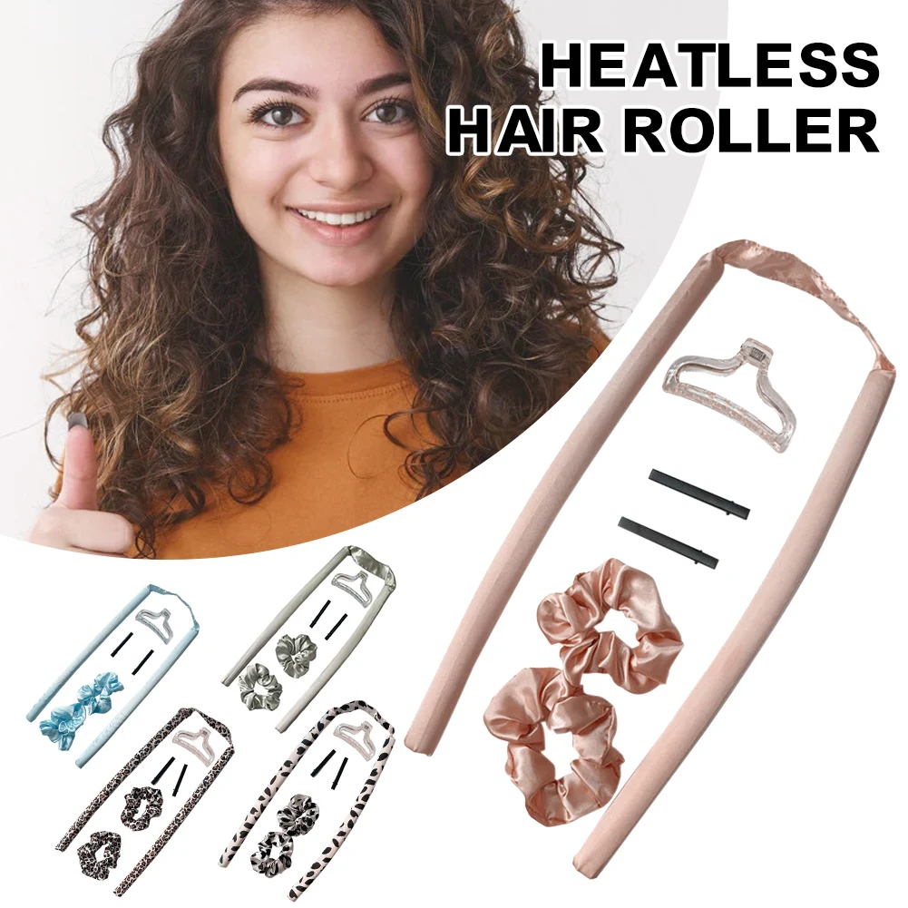 

Heatless Curling Rod Headband No Heat Hair Rollers Lazy Sleep Soft Headband Wave Formers Wet Wavy Bundles Curls Hair Style Tools