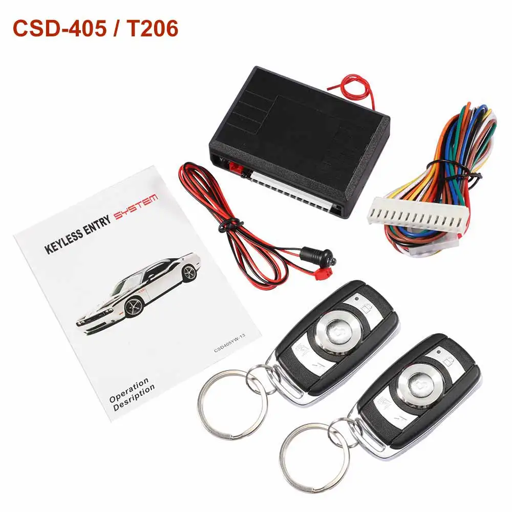 

Universal Car Keyless Entry System Set Central Door Lock Keyless Entry System with 2 Remote Control for 12V Car