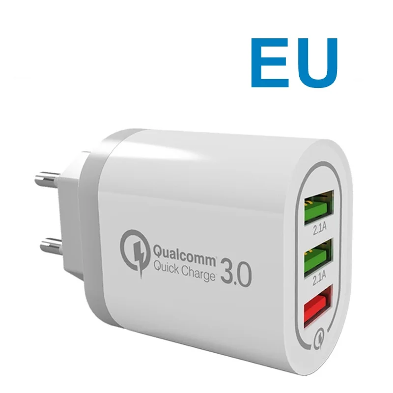 Tongdaytech USB зарядное устройство Quick Charge 4,0 3,0 для Iphone X 8 Carregador Portatil Быстрая зарядка для мобильных телефонов для samsung S10 Plus - Тип штекера: EU