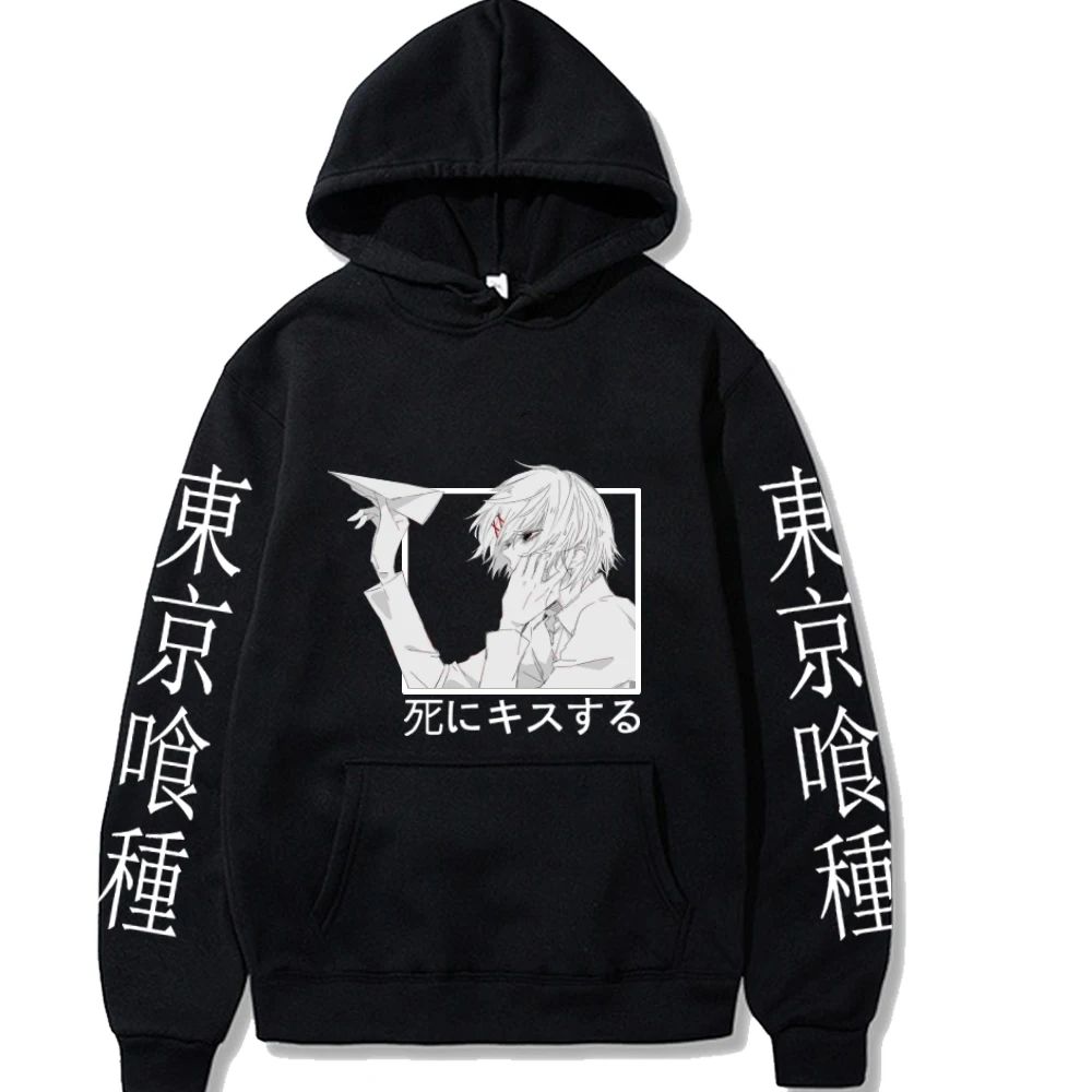 

Tokyo Ghoul Anime Hoodies Kawaii Manga Girl Juzo Suzuya/Rei Hoodie Harajuku Aesthetic Streetwear Men Long Sleeve Sweatshirts