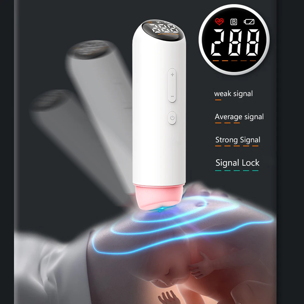 Заряжаемый Bluetooth допплер фетальный умный монитор сердечного ритма для