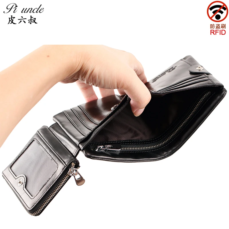 Короткий кошелек из натуральной кожи для мужчин дорожная Обложка паспорта