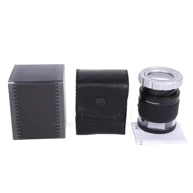 

30 Magnification Cylindrical Scale Optical Glass Lens Focusing Magnifier
