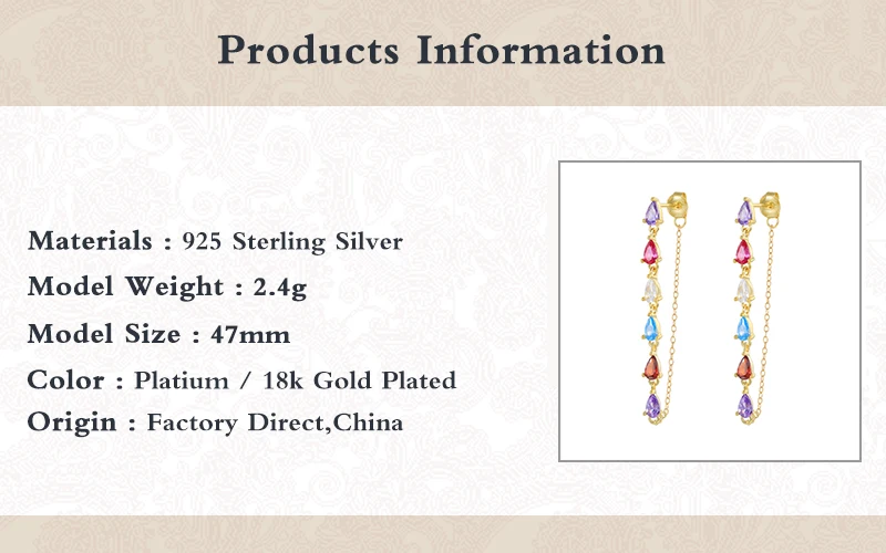 

GS 925 Sterling Silver Gold Colorful Oval Zircon CZ Chain Dangle Earrings Jewels Long Line Crystal Piercing Ohrringe Pendiente