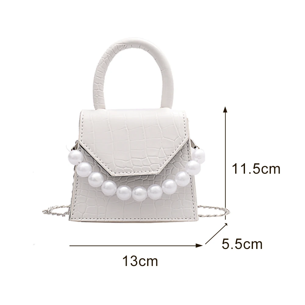 

Women Pearl Tote Shoulder Bags Classic Texture Creative Design Chic Stone Pattern PU Fashion Small Messenger Pouch