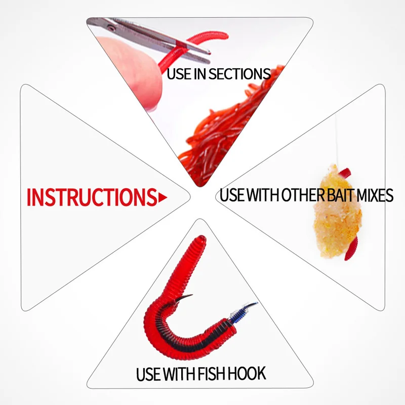 100 шт./лот искусственные дождевые черви приманка для рыбной ловли 3 5 см мягкие