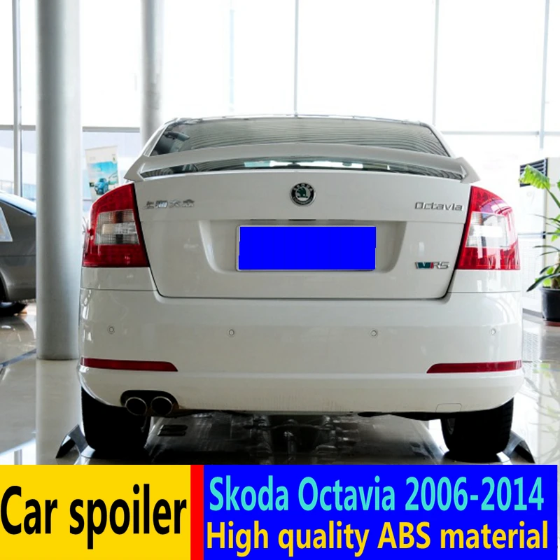 Для Skoda Octavius спойлер 2006 2014 Высокое качество ABS Материал автомобильное заднее
