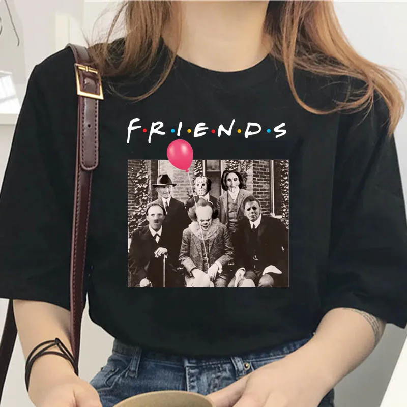 Хэллоуин футболка с надписью ТВ шоу friends (хоррор персонажем мультфильма для
