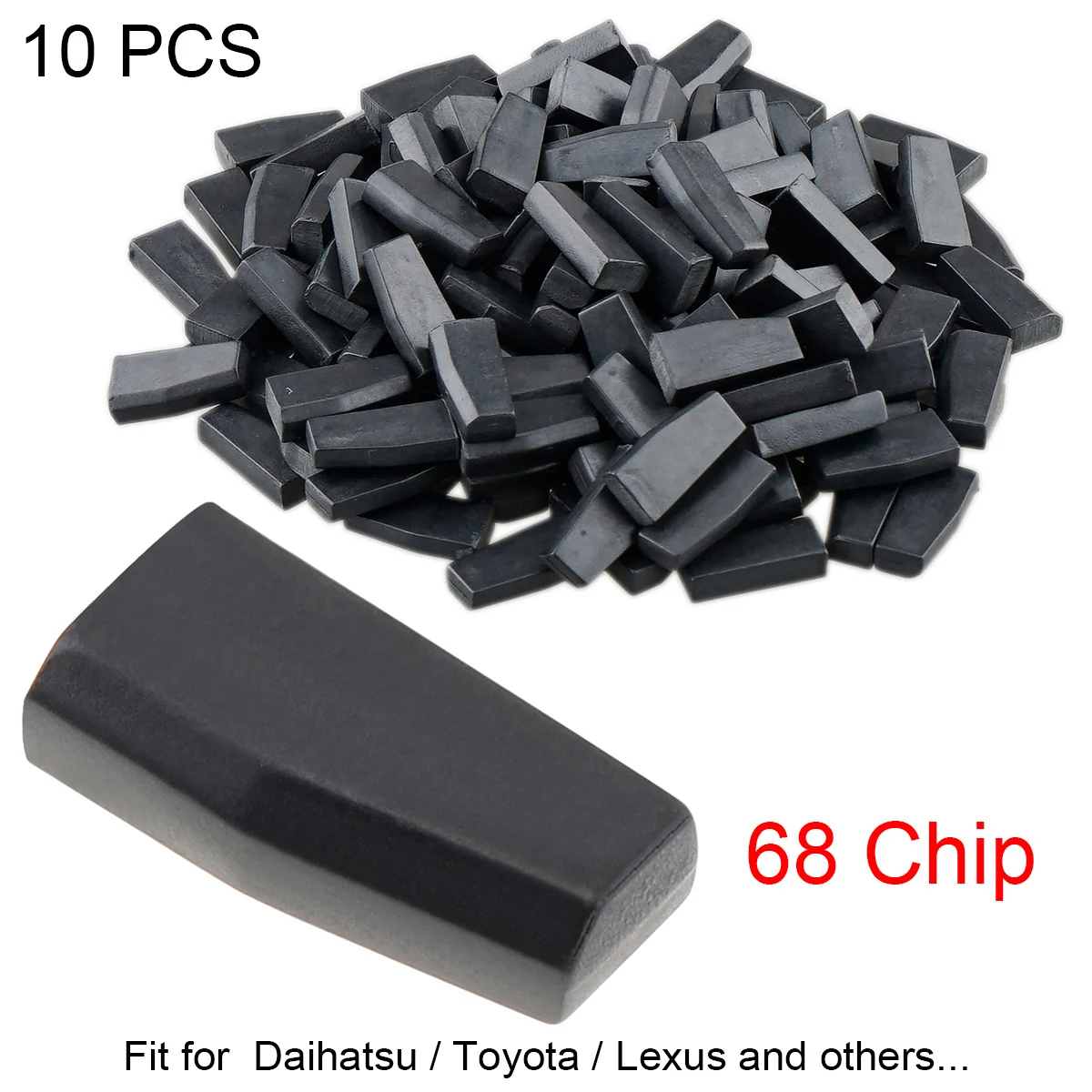

10pcs/set Universal Blank 4D68 ID68 40 Bits Carbon Light Chip Car Key Transponder Chip Fit for Daihatsu Toyota Lexus/ etc