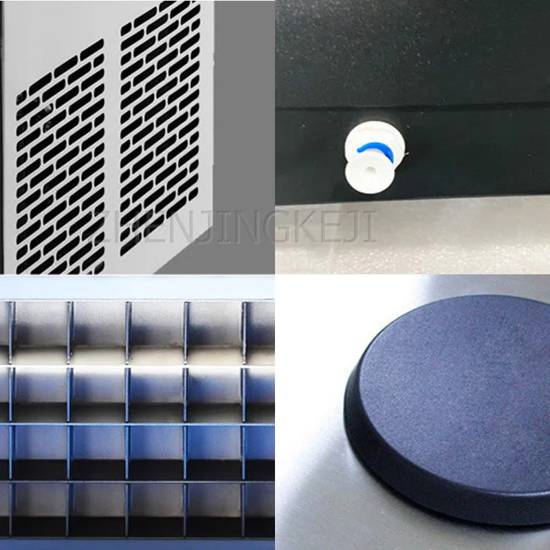 

Home Ice Maker Mini Intelligent Fully Automatic 50KG Business Machine Dorm Room Barreled Water Fast Ice Making Frozen Appliances