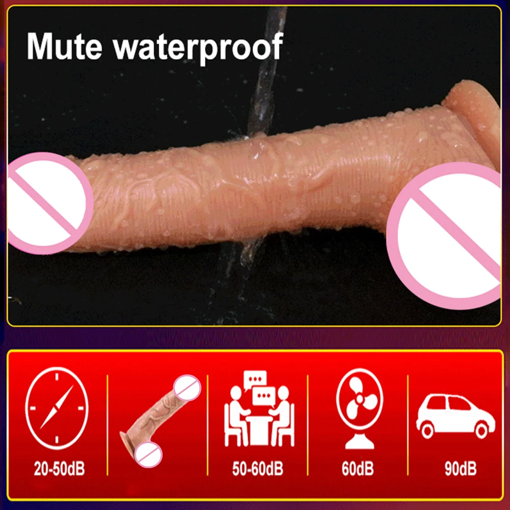 Telescopic Vibrating Thrusting Realistic Dildo Female Masturbation With Suction Cup Heating Penis Wireless Remote Dick For Women | Красота и