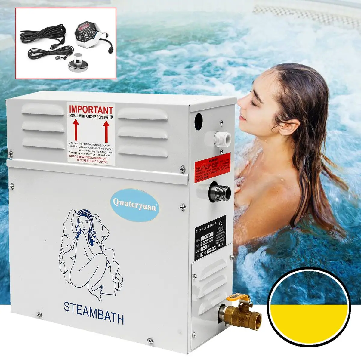 

9KW Steam Generator Sauna Steam Bath Machine For Home Sauna Room SPA Fumigation Machine 220V/380V With Digital Controller