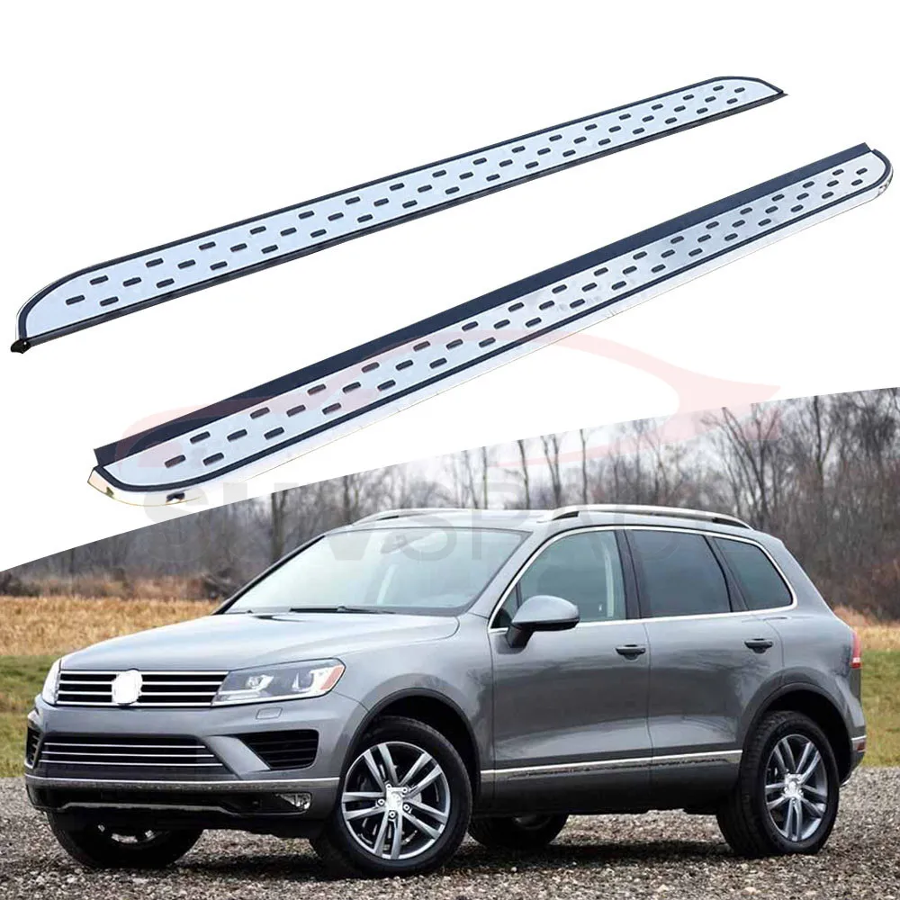 

Боковой Шаг подходит для VW Touareg 2011-2018, подножка nerf bar, 2 шт., левая, правая, алюминиевая боковая педаль