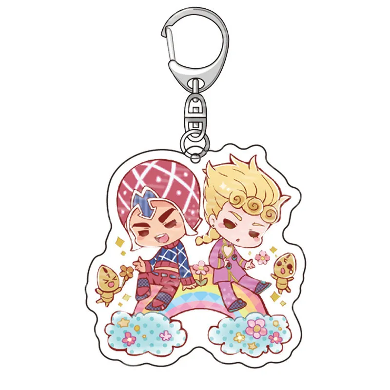 

Anime JoJos Bizarre Adventure Acrylic Keychain Cartoon Jotaro Kujo Figure Keyring Gifts Key Holder Pendant Accessories Key Chain