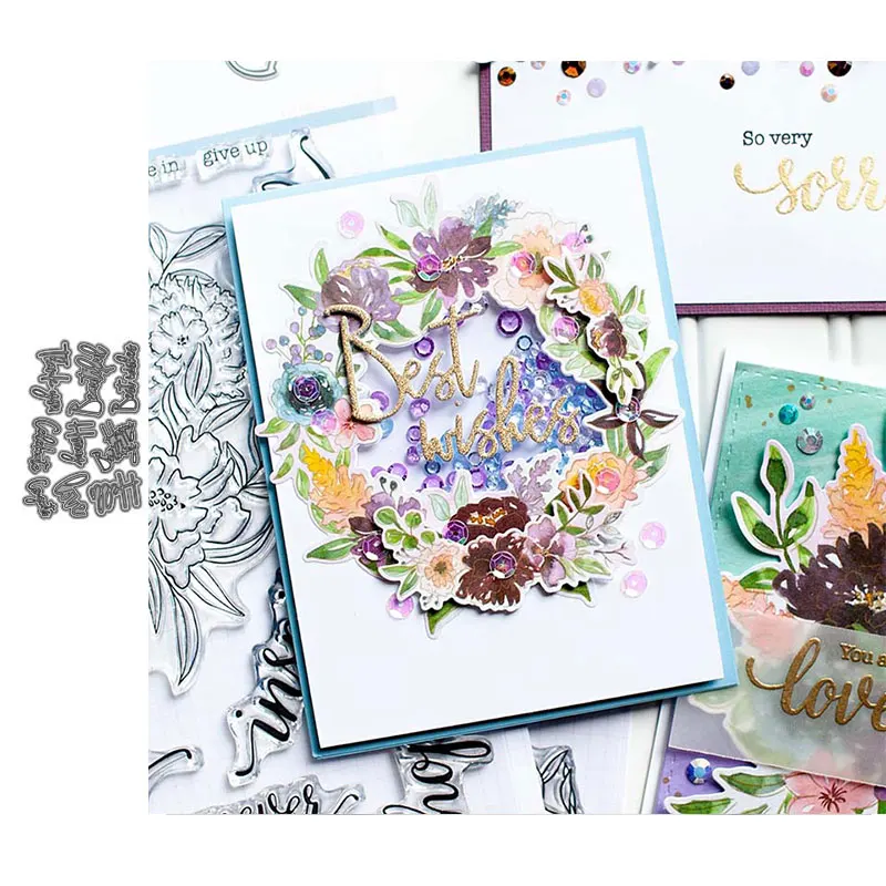 Металлические Вырубные штампы JC для скрапбукинга любовь спасибо обычные слова