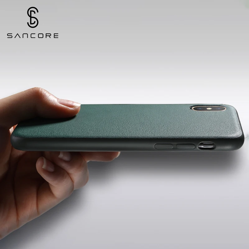 SanCore для iPhone X Xs Max чехол для телефона из кожи наппа Модный Роскошный чехол для мобильного телефона Роскошный деловой чехол для телефона из воловьей кожи
