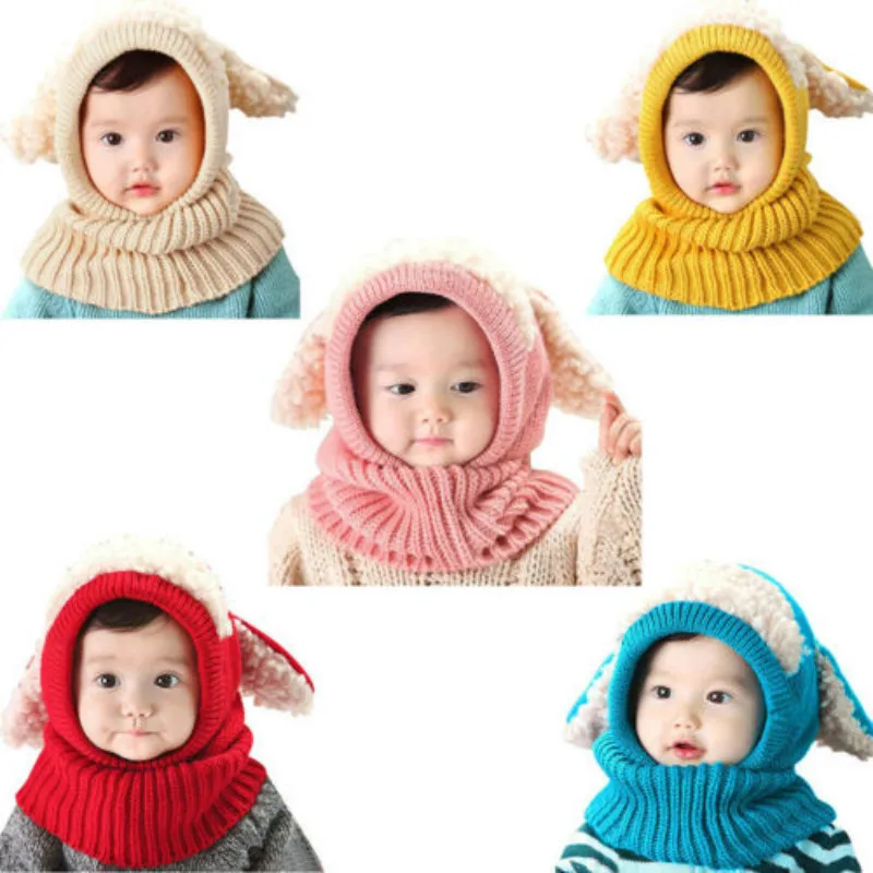 

Children Toddler Infant Girls Boys Ear Hat Scarf Baby Kid Warm Fleece Cute Beanies Winter Warm Caps Scarves Accessories 6-36M