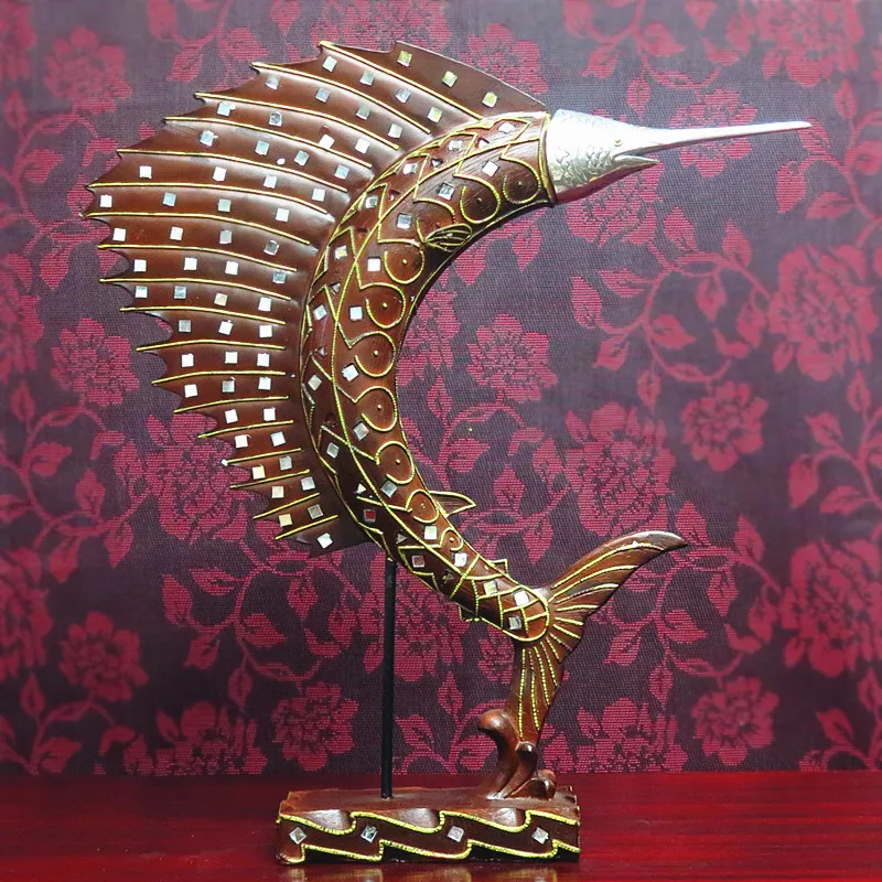 

Southeast Asian style kiss fish A wedding gift for craft gifts Thai style entrance decoration fish pendulum