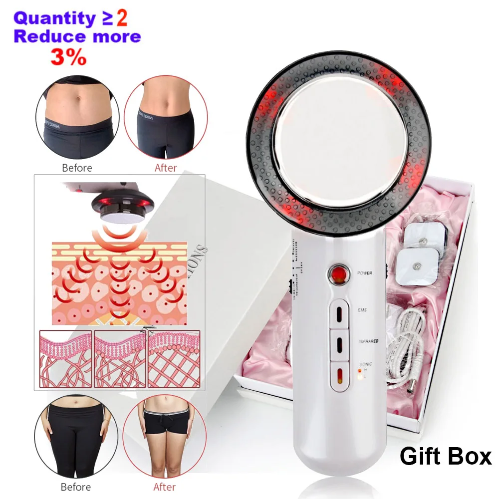 Ультразвуковой EMS для похудения тела антицеллюлитный массажер лица спа