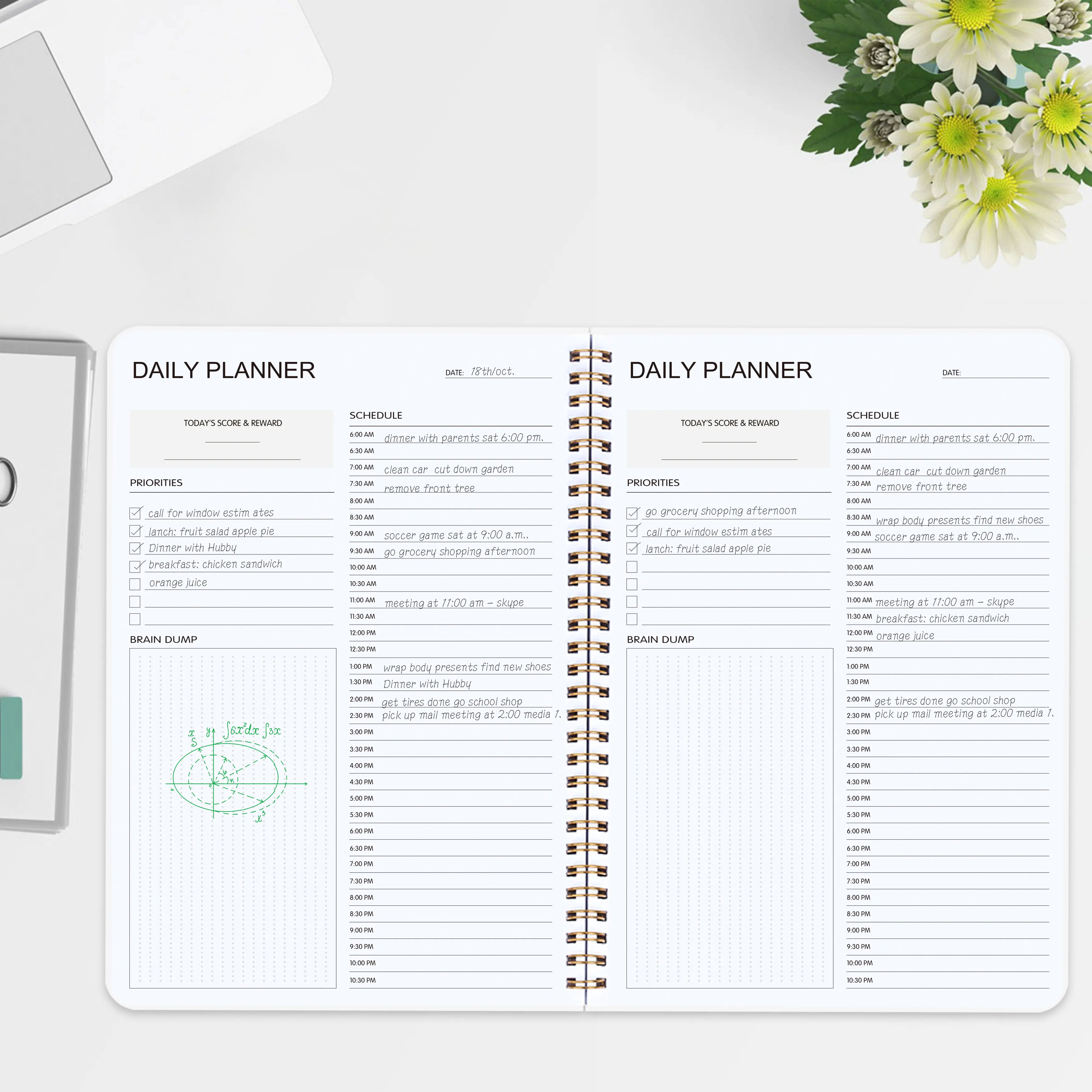 Ежедневник-планировщик блокноты и журналы ежечасный график