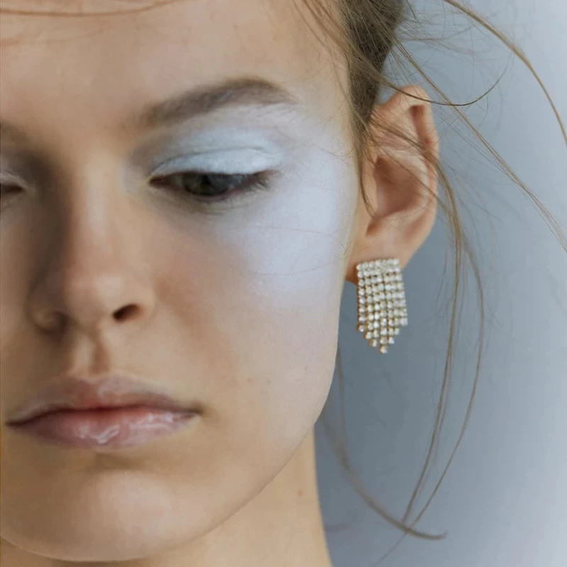 Серьги подвески в виде сердца серьги простые драгоценные кисточки для женщин