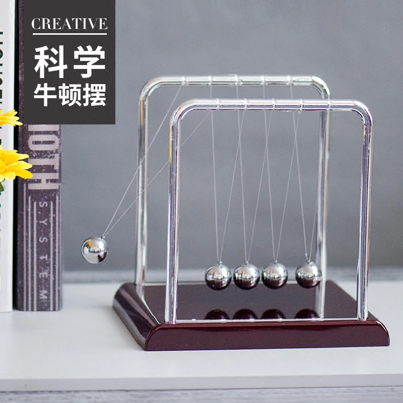 

Square Bottom Newton Swing Billiard Touch Ball Stainless Steel Metal Iron Ball Chaotic Office Table Decoration home decor