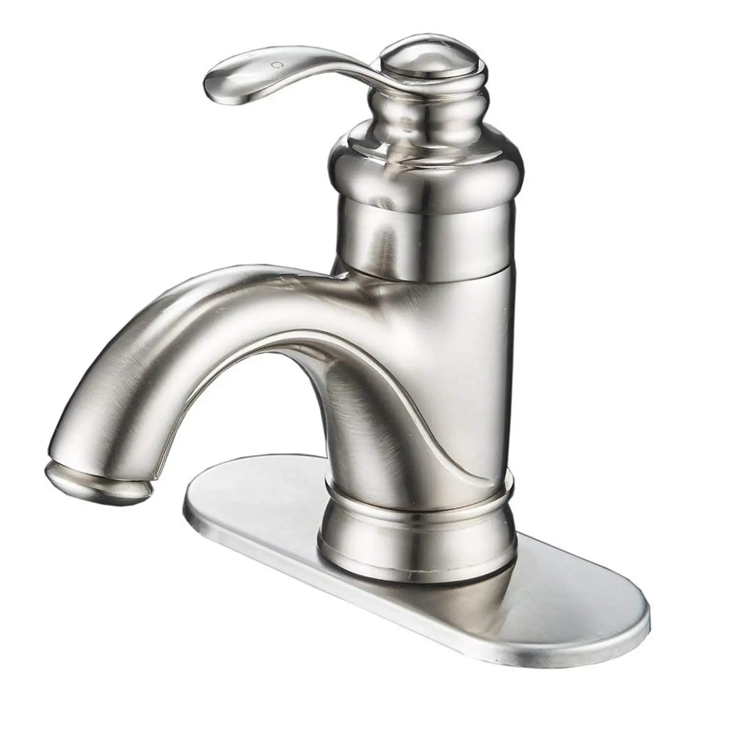 Brushed Nickel Waterfall Bathroom Sink Faucets Single Handle One Hole Deck Mount Lavatory | Обустройство дома