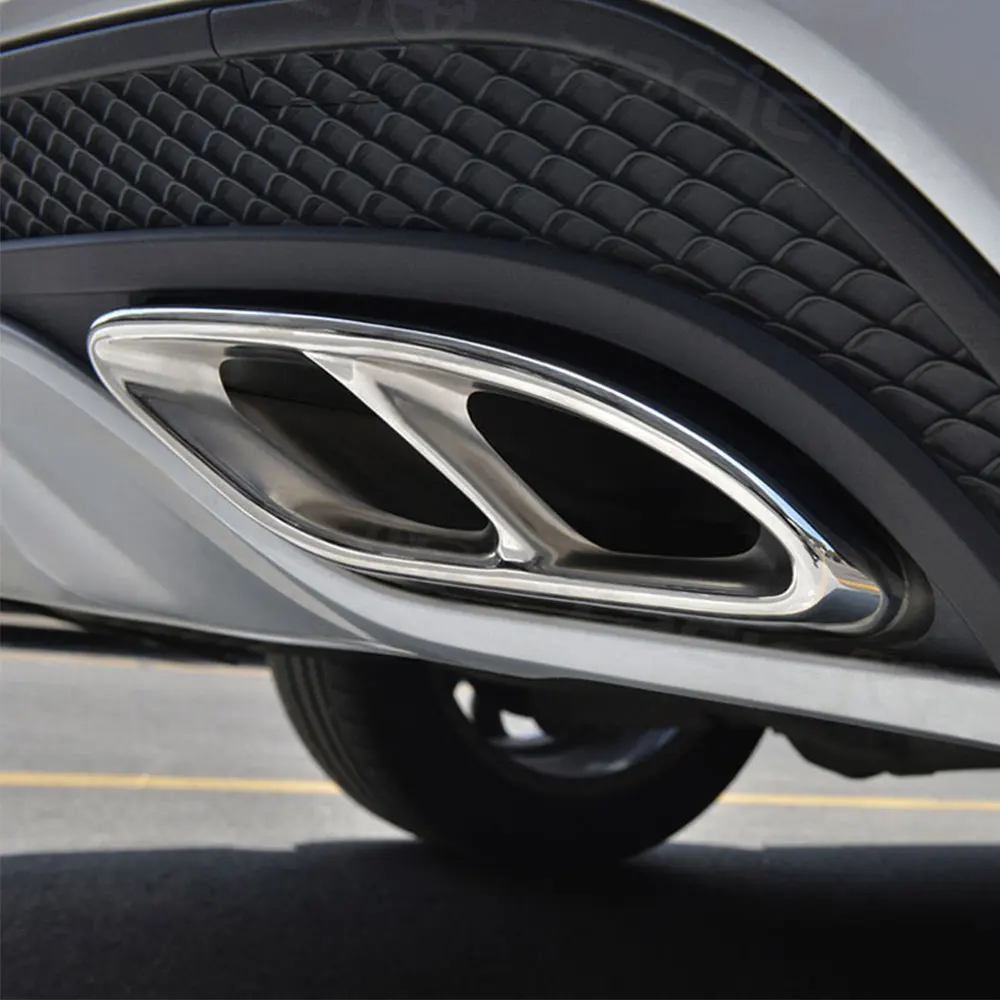 

Для Mercedes-Benz new A-class W177 V177 A180 A200 2019 2020 2021 нержавеющая сталь выхлопная труба декоративная рамка автозапчасти