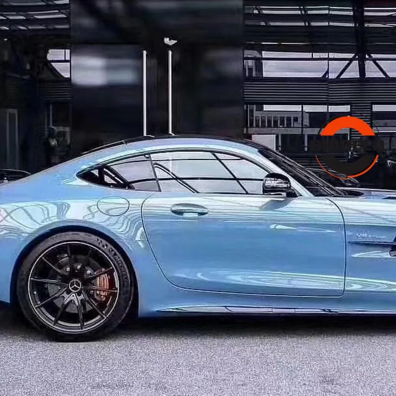 Премиум Глянцевая Фарфоровая синяя Хрустальная Фольга для автомобиля виниловая