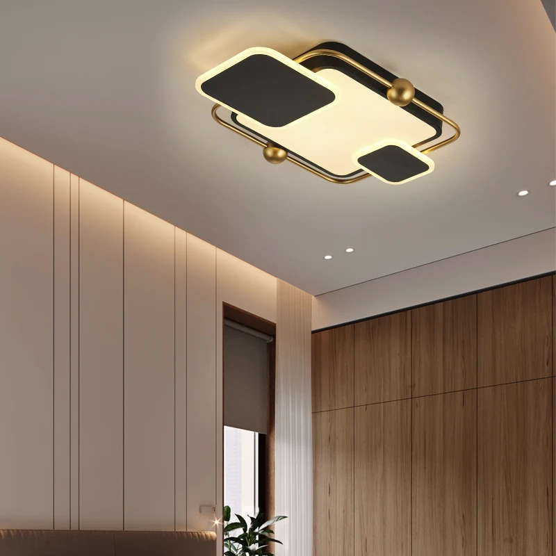 Потолочный светильник светодиодный Круглый золотой | Лампы и освещение