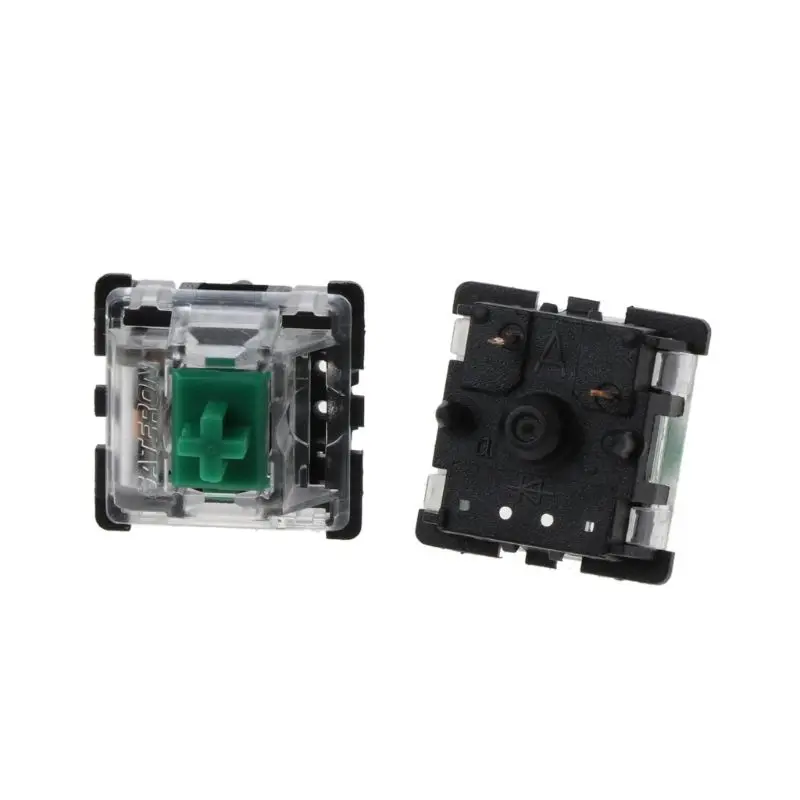 

10Pcs Mechanical Keyboard Gateron MX 3 Pin Green Switch Transparent Case L4MA