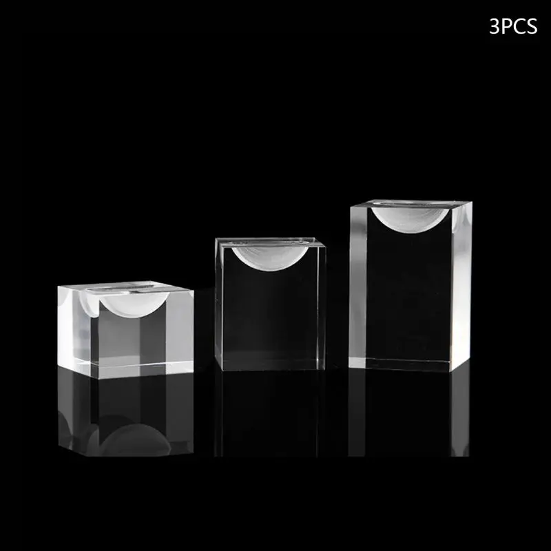 

Acrylic Square Jewelry Holder Necklace Rings Display Stand Pad Photography Prop
