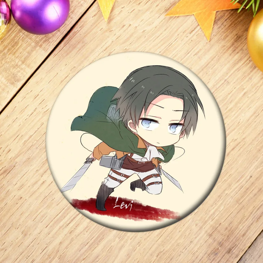 100 стилей Аниме Атака Титанов бейж с дисплеем мультяшная фигура Эрин Леви рюкзаки